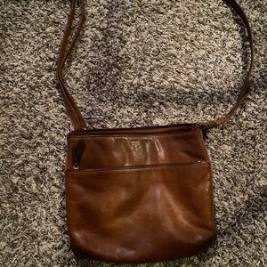 Fossil Leather crossbody satchel